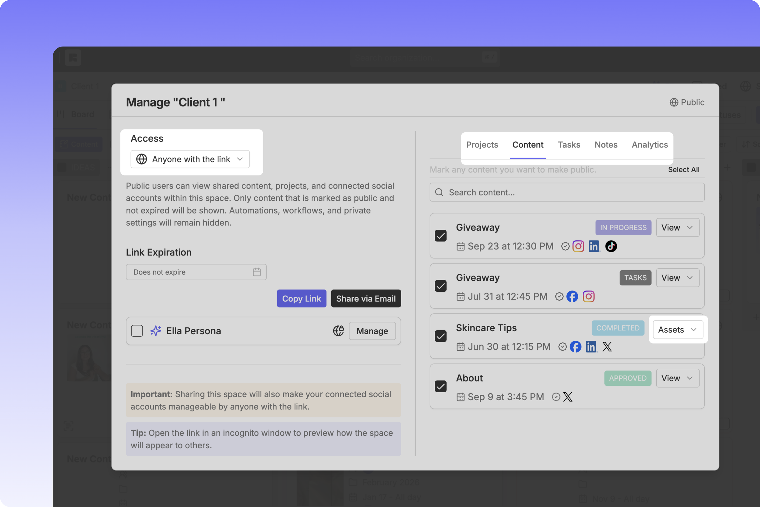 Rella share content for approval workflow tutorial header image