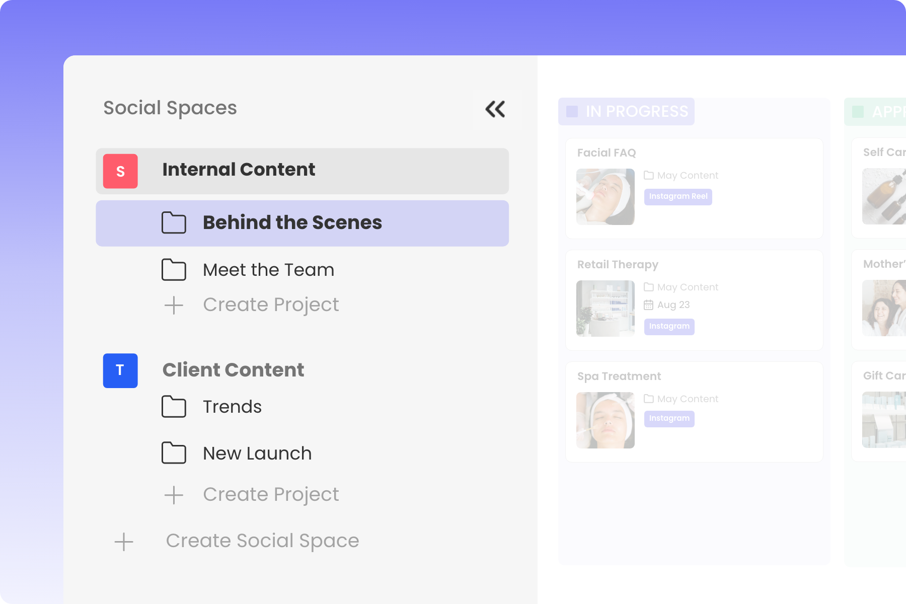 Organize Social Media Projects