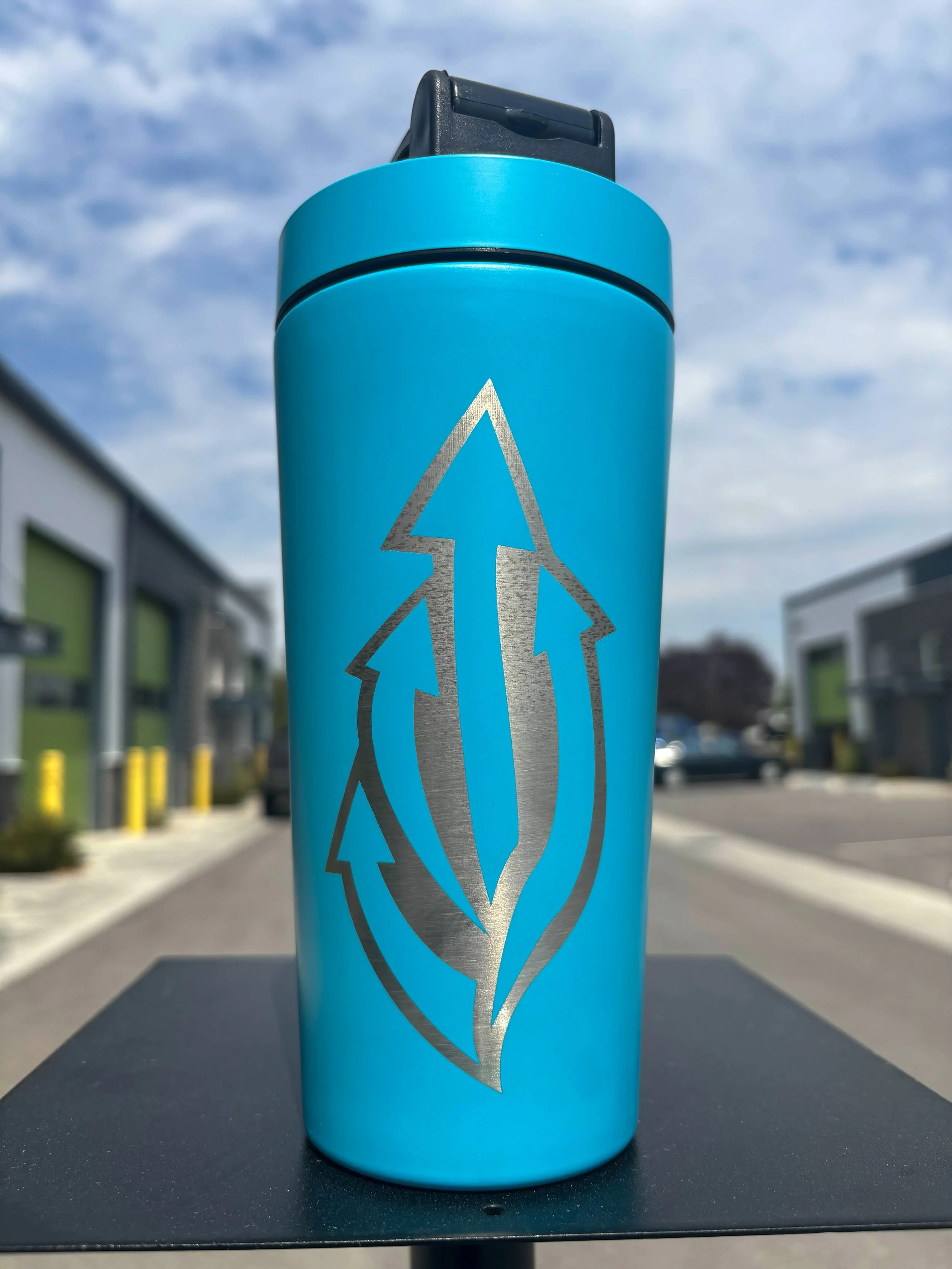 Aqua Blue Stainless Steel Tumbler 24 oz.