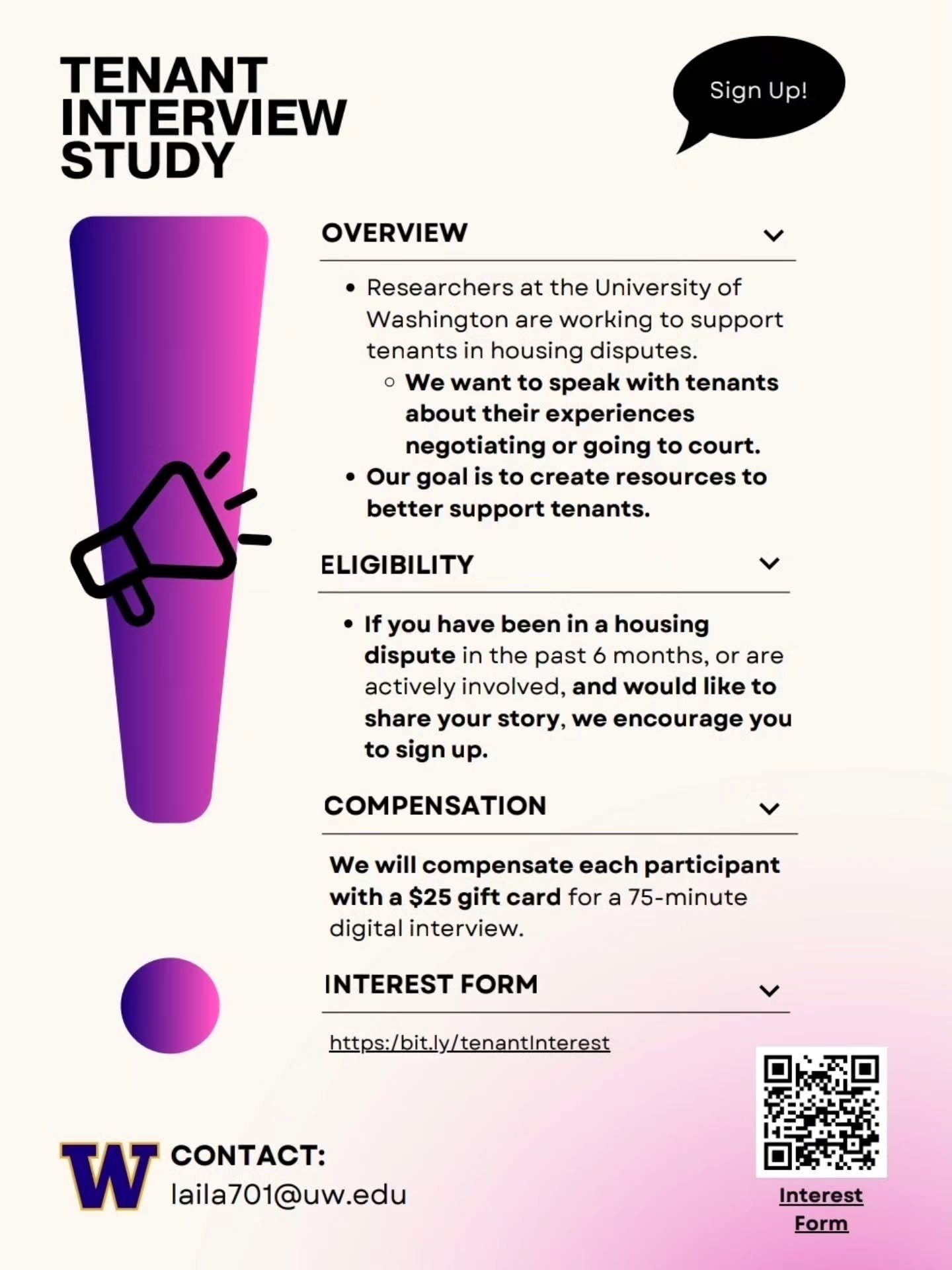 One of our volunteers is running an interview study with tenants involved in housing disputes. If you have negotiated with your landlord or gone to court, and would like to share your story, please feel free to sign up. The goal is to create new or i