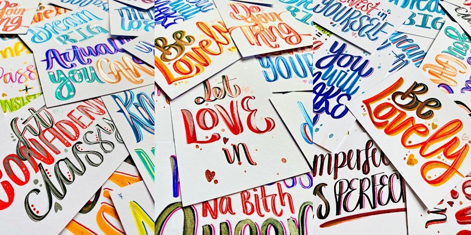 Bounce Back Club - New Year Artfirmations - Hand Lettering Workshop