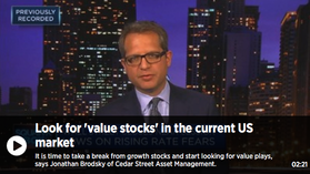 Look for ‘value stocks’ in the current US market