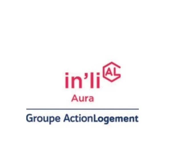 Logo de groupe Action Logement avec le texte "in'li Aura" et le nom "Groupe Action Logement".