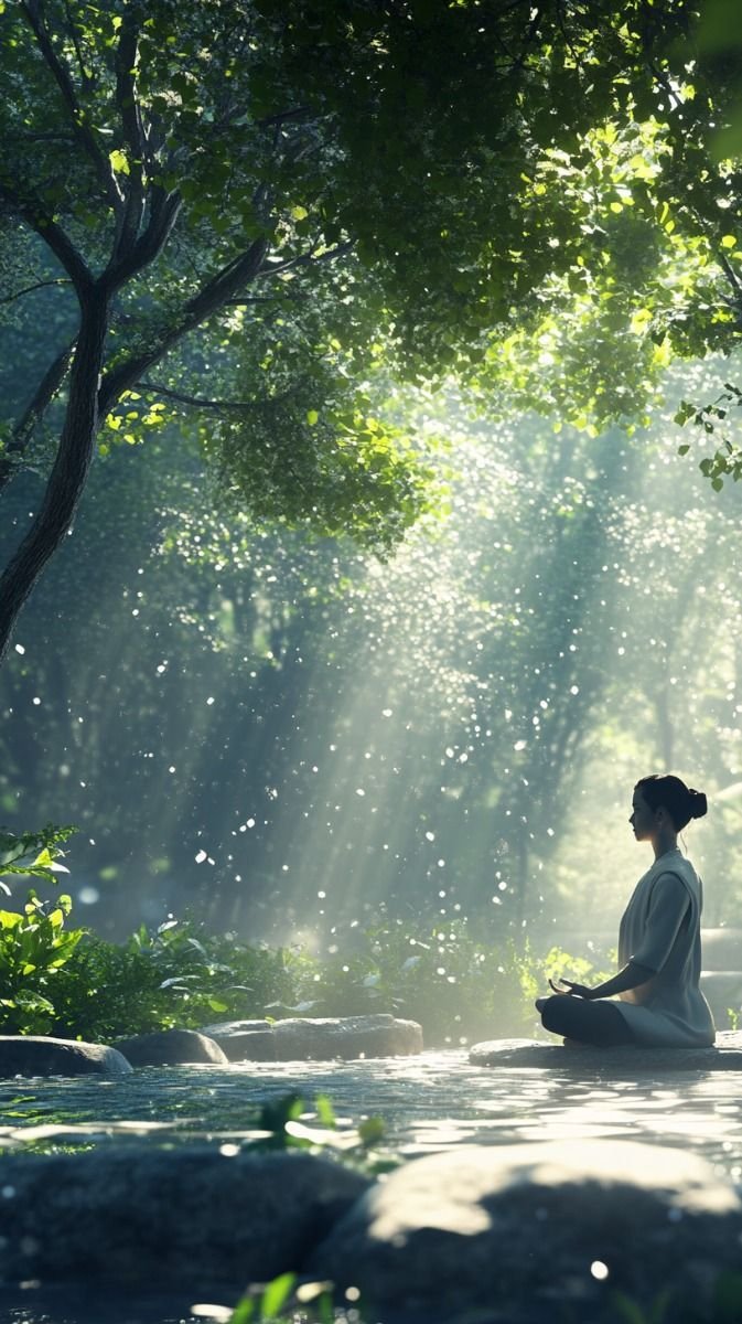 Nature's Meditation Finding Peace by the Stream.jpg
