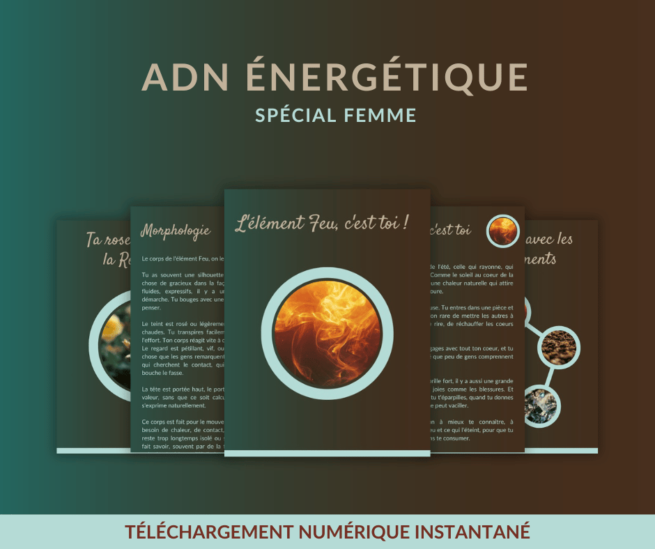 Aperçu du livret PDF ADN énergétique femme, ton profil complet selon ton élément