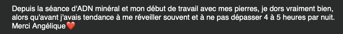 Témoignage d'une cliente sur sa séance ADN Minéral