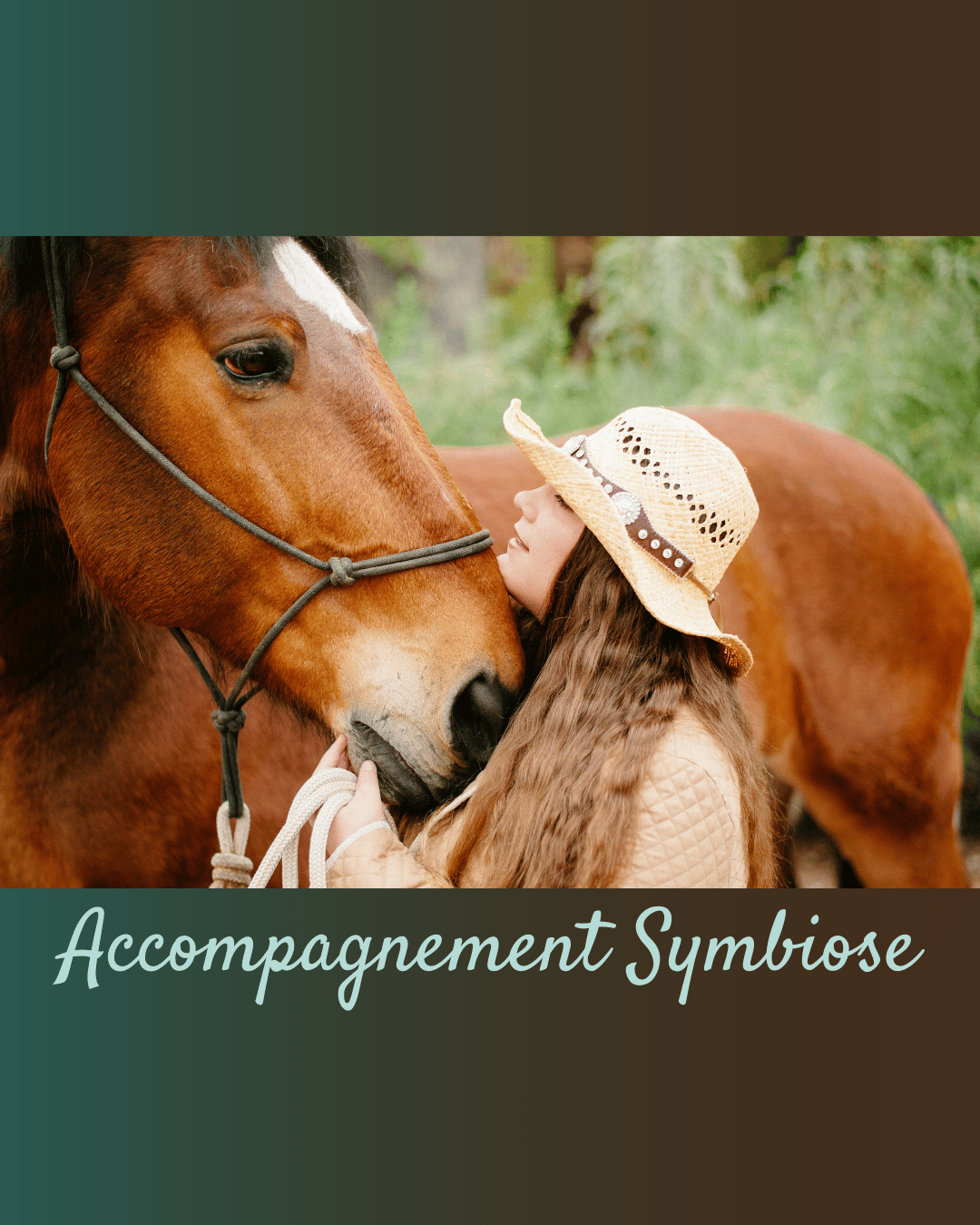 Communauté privée Symbiose, femmes accompagnées avec leur cheval