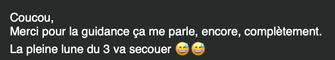 Témoignage écrit d'une des femme de symbiose et sur son retour sur les guidances