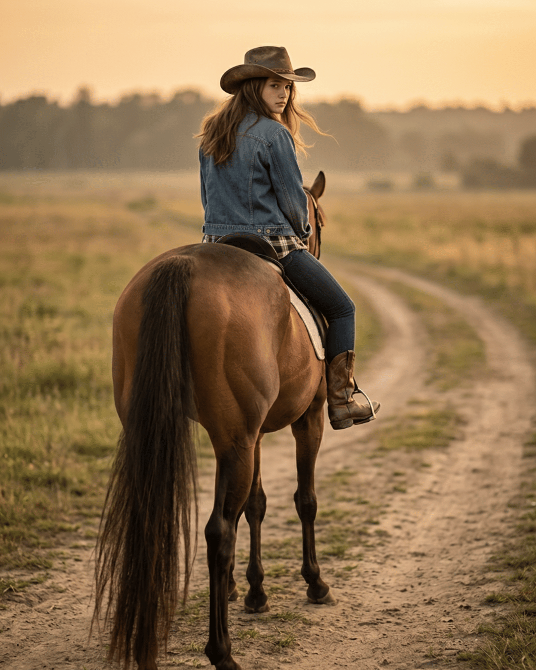 Femme qui culpabilise de ne jamais en faire assez pour son cheval