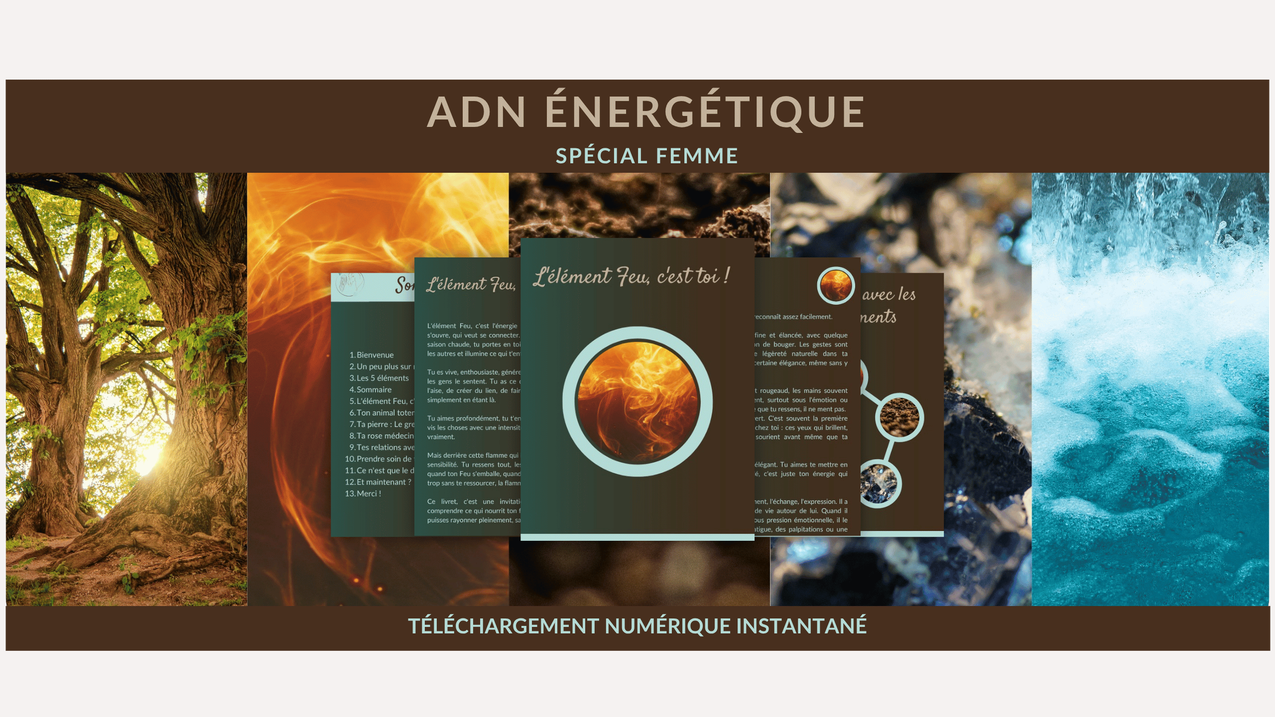 Choisis directement ton élément et télécharge ton ADN énergétique femme