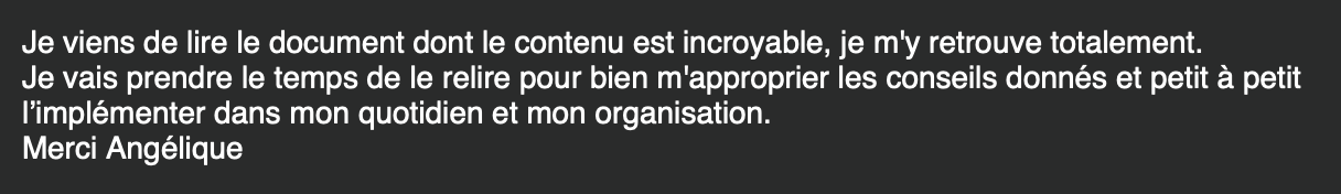 Témoignage client sur le livret ADN énergétique femme