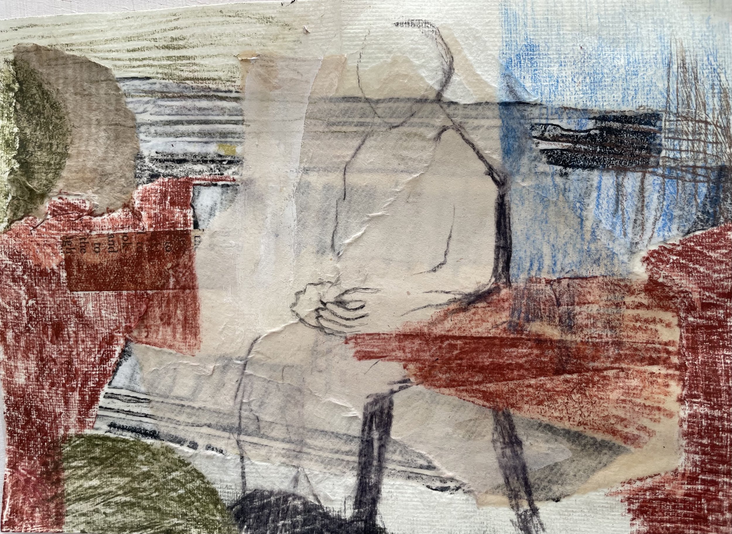 Mixed media on paper, 20x15cm