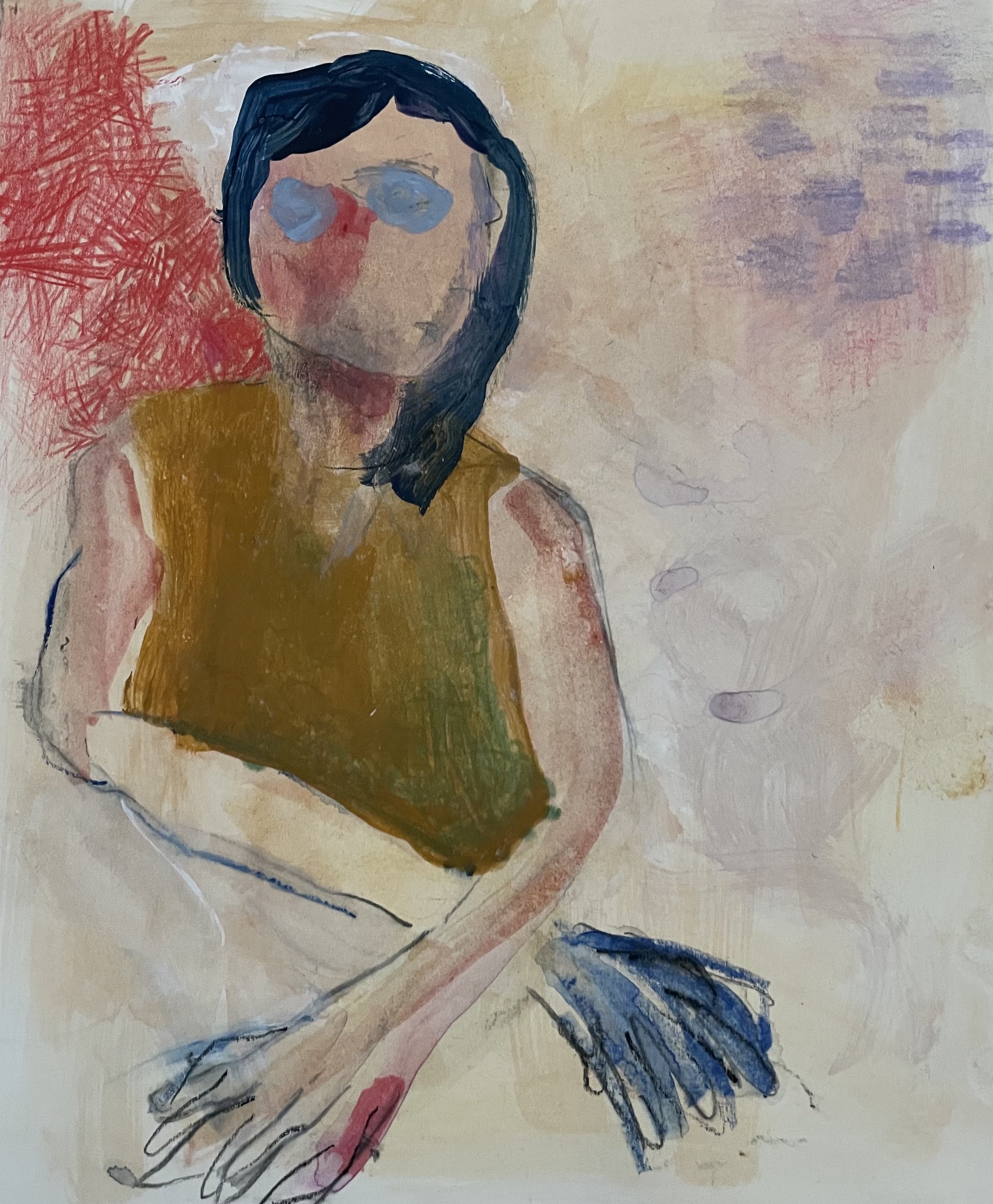 Pencil, crayon and gouache on paper, 20x25cm