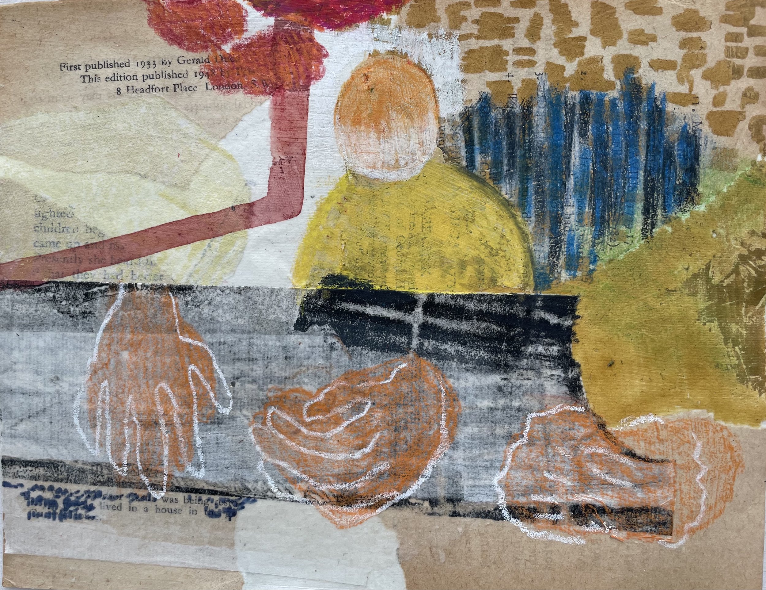 Mixed media on paper, 20x15cm