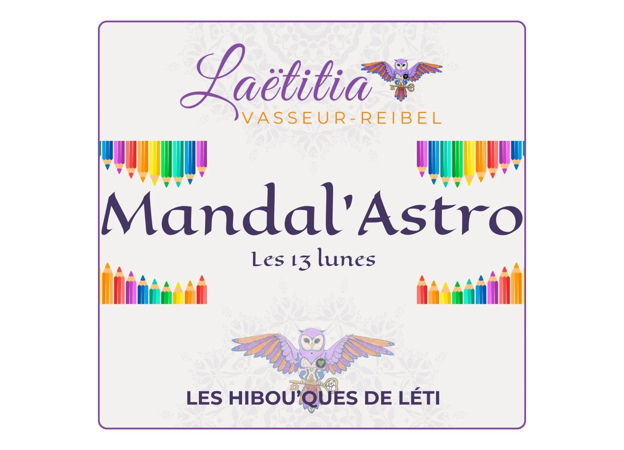 Couverture e-book Mandal’Astro Les 13 lunes coloriage bien-être adulte