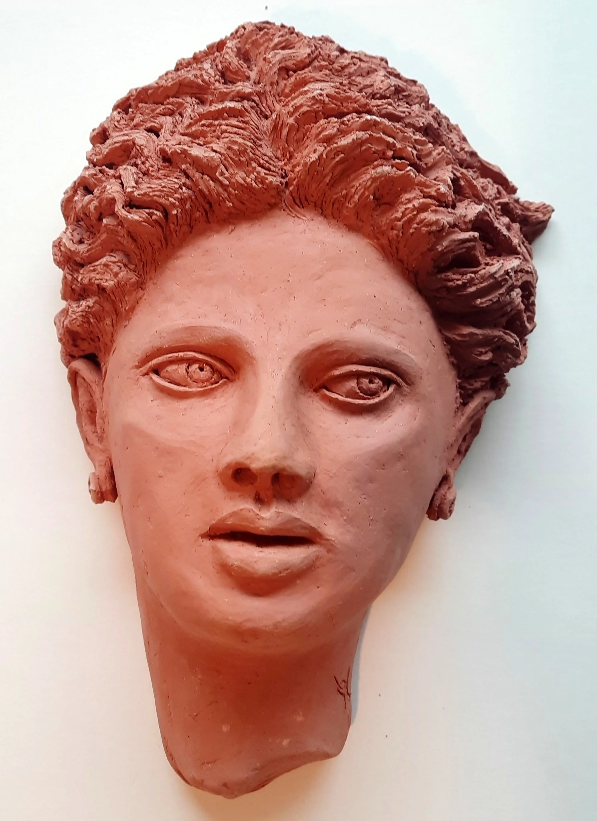 Deux en une, terre cuite émaillée, 30 x12 x8 cm