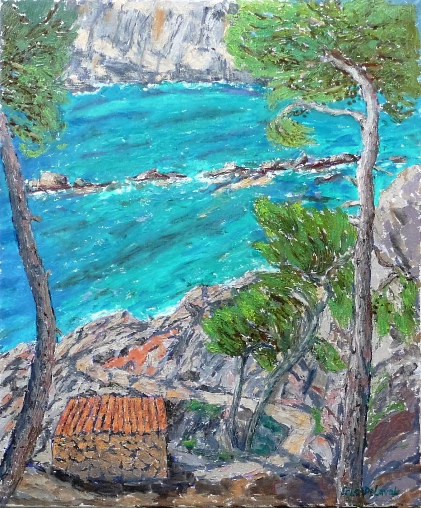 Aguas esmeraldas 61x50cm
