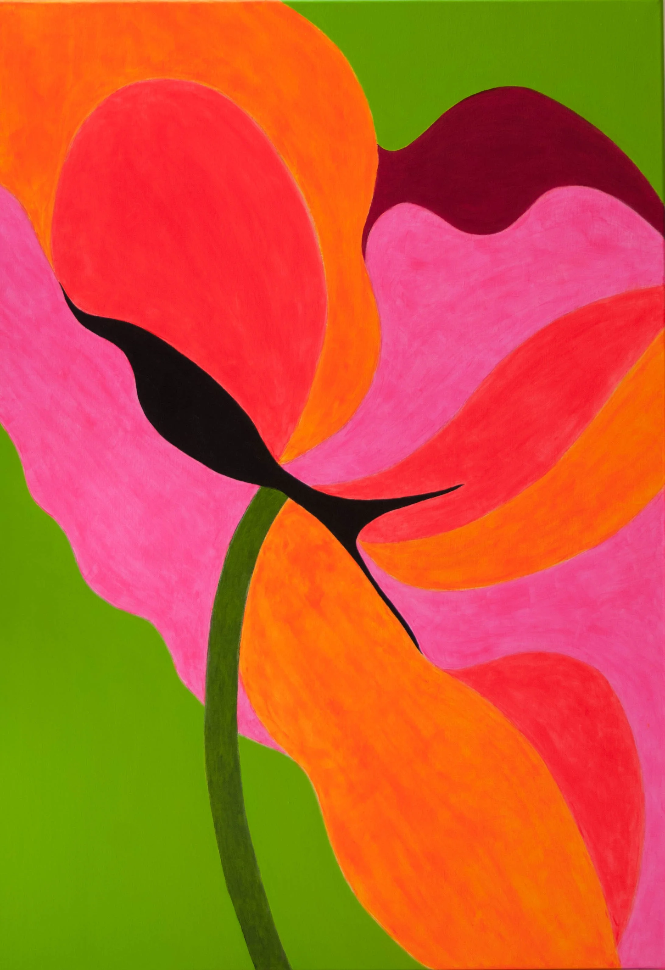 Maelie's flower, mixed media