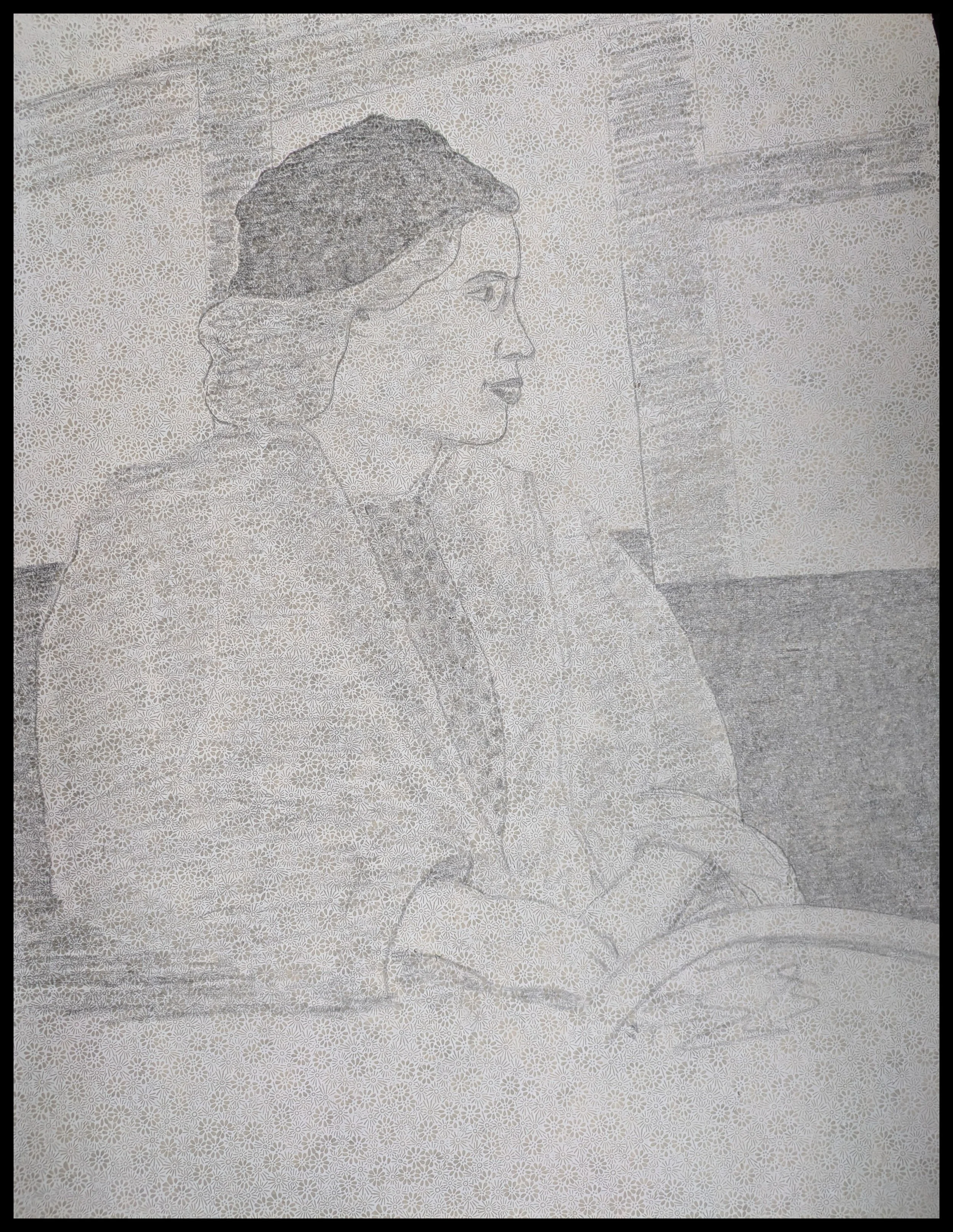Rosa Parks, graphite watercolor on paper, 50x70cm