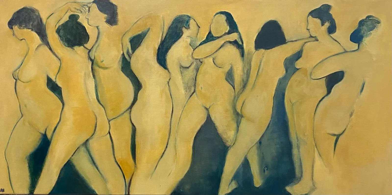  Farandole  Acrylique sur toile 50x100 cm