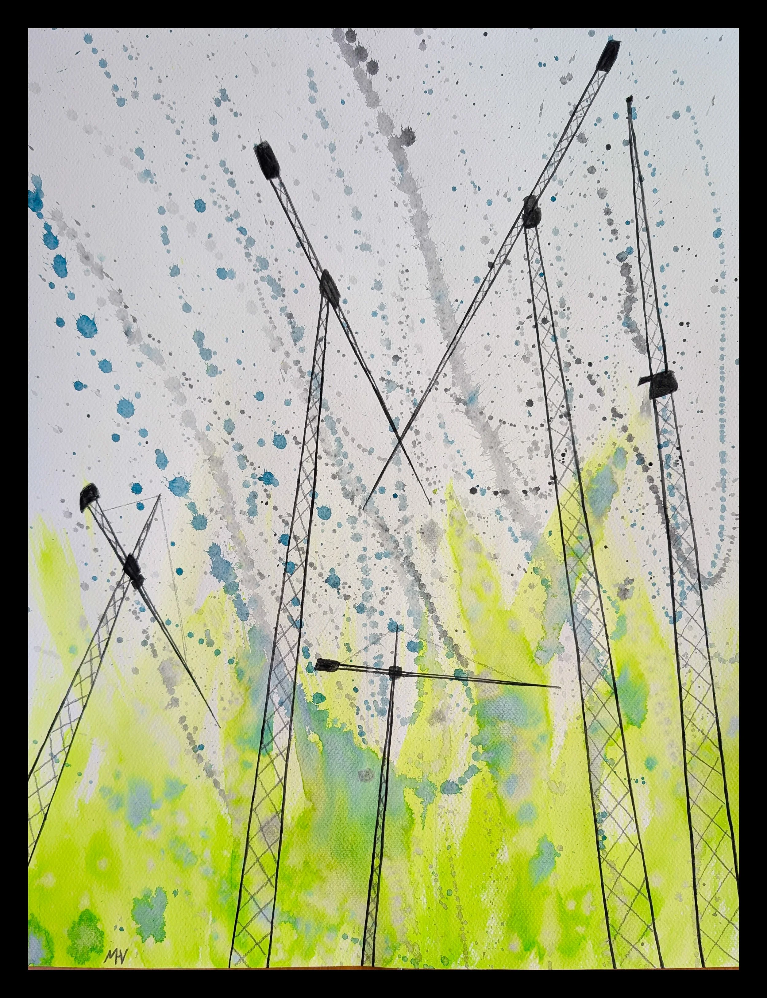 Stuttgart, watercolor and graphite, 50x65 cm