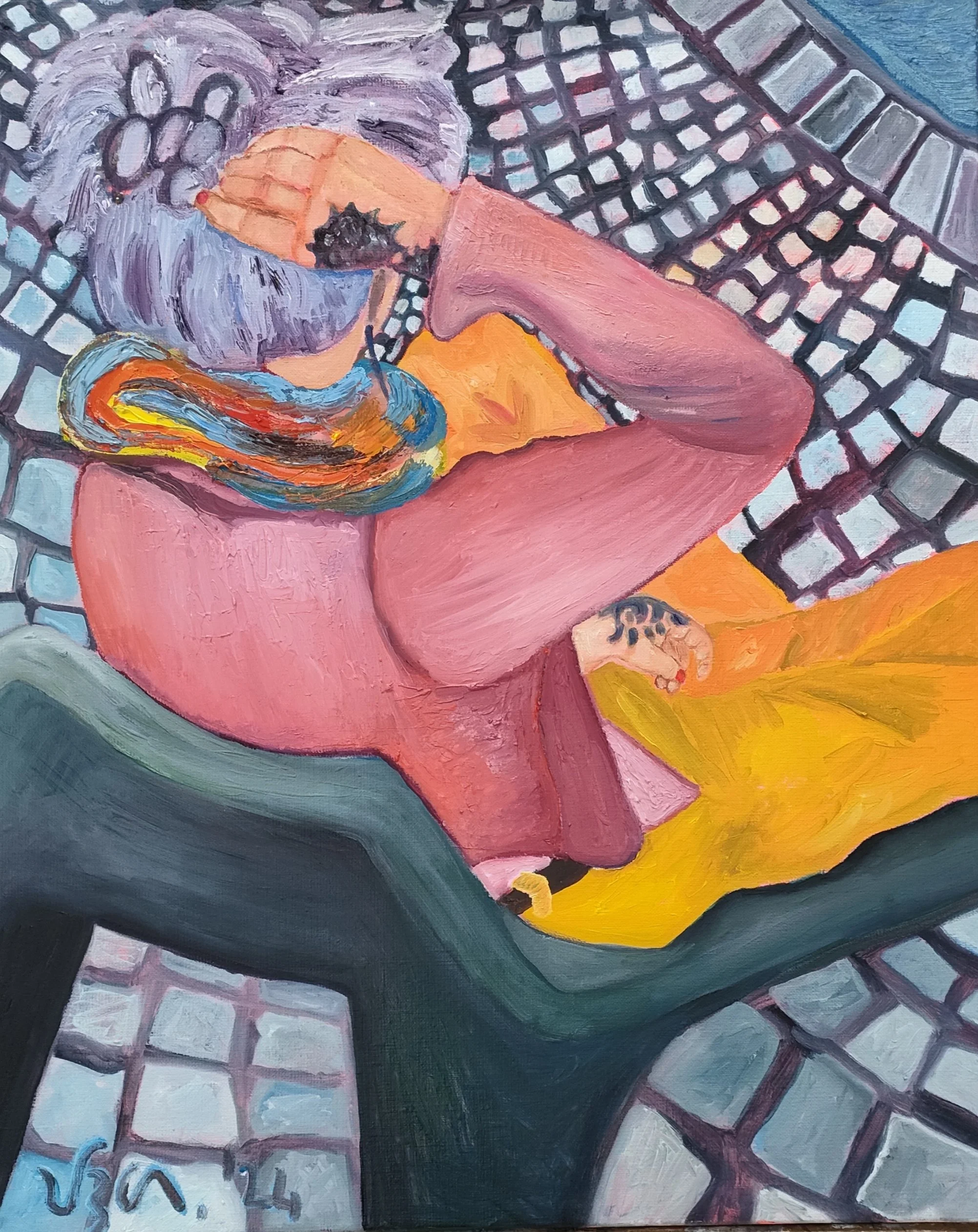 
L'inconnue du port de Paimpol - Huile sur toile - 50 X 61 cm - 2024