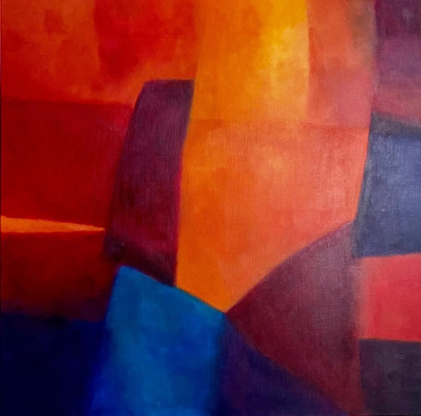  Message   acrylique sur toile 100x100 cm 