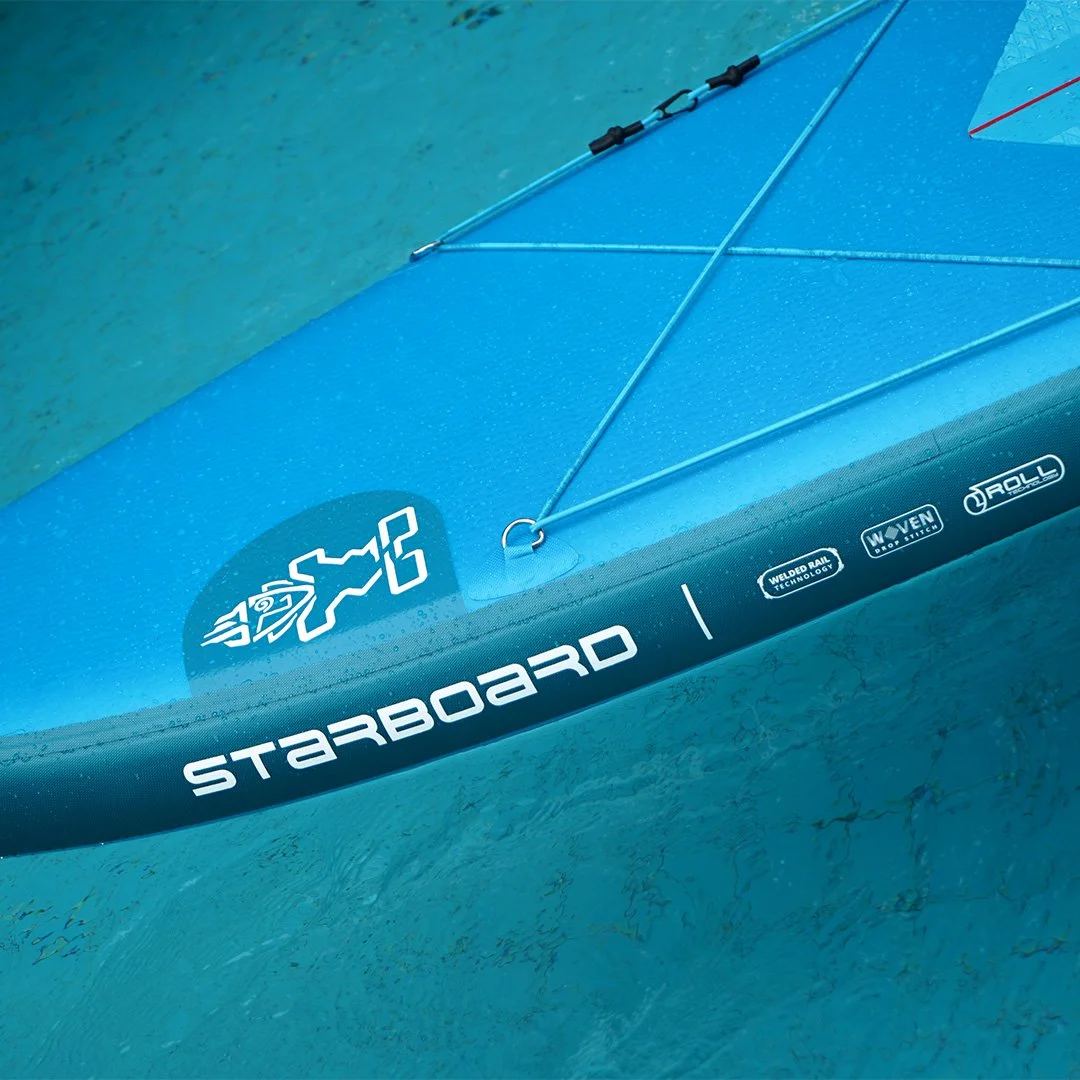Starboard iGO One Sup Detailshot schräg vorne im Wasser.jpg