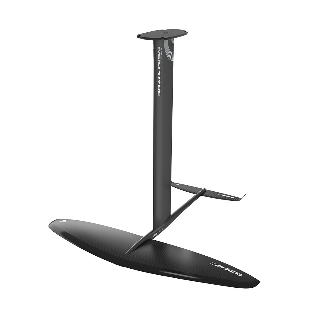 Neilpryde Glide Surf HP Black Foilest komplett seitliche Frontansicht