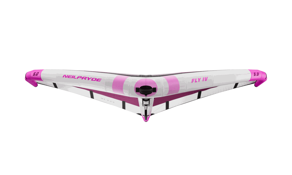 Detailaufnahme der verstärkten Nähte und Canopy-Materialien des NeilPryde Fly IV Wings