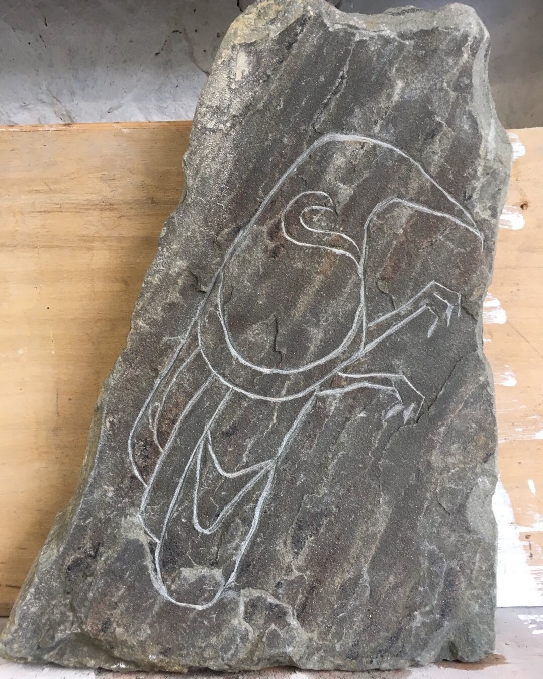 Great day Pictish carving with a great result  #courses #stonecarving #pict #craft