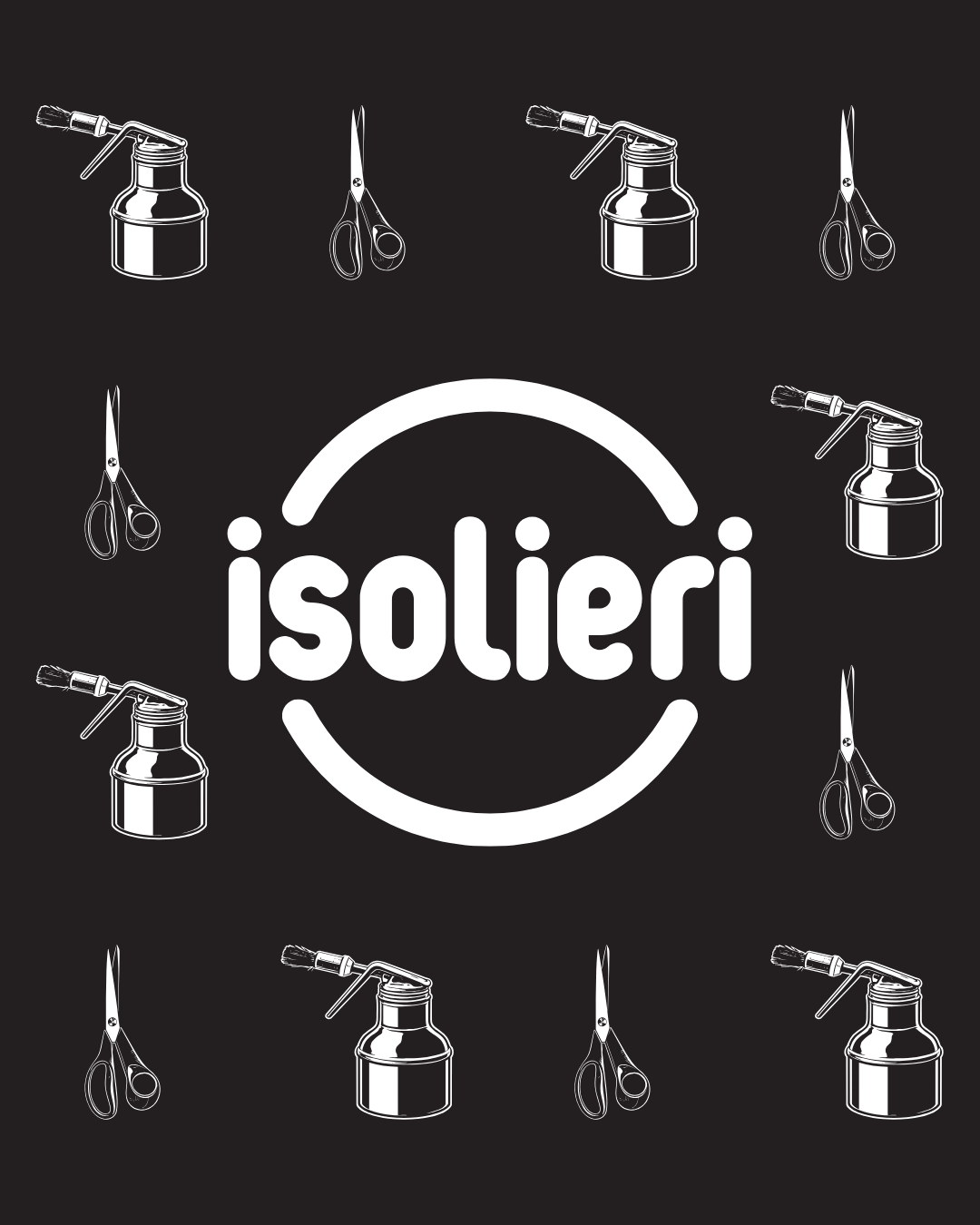 isolieri logo liimapumppu sakset