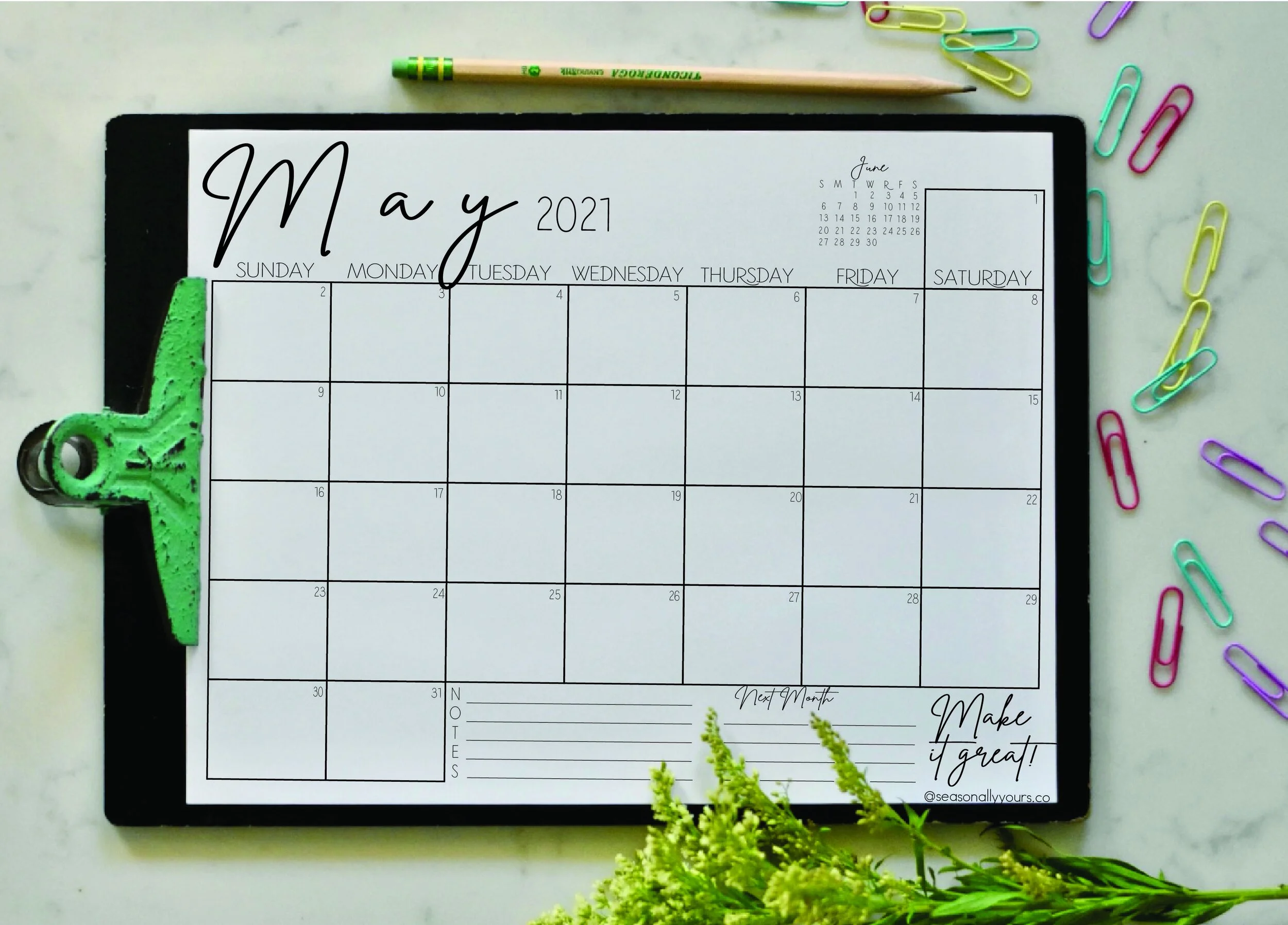 May Calendar + The Best of April — Seasonally Yours May Calendar + The Best of April — Seasonally Yours