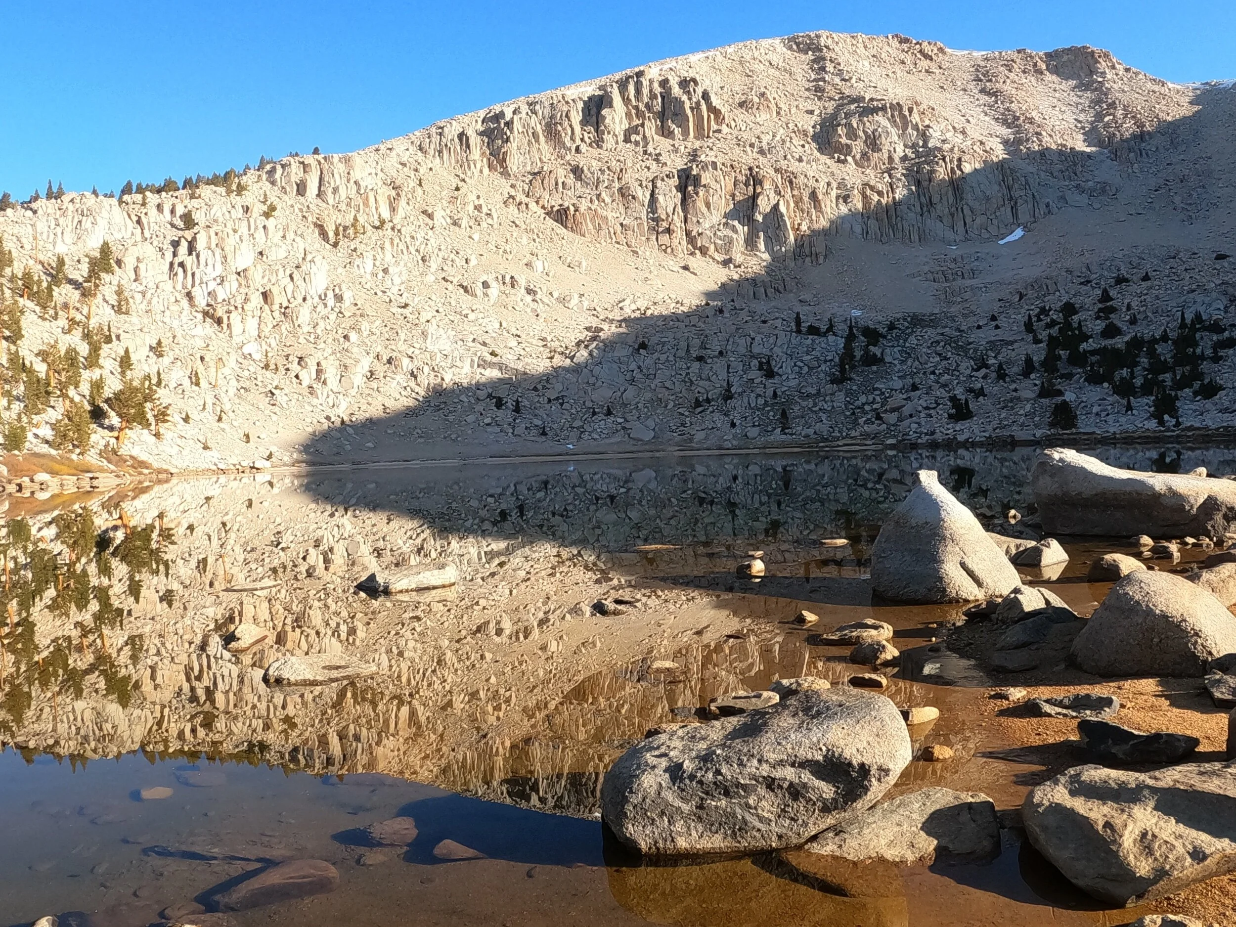 At the time, I was amazed by the scenery, but it was nothing compared to what I was about to see over the next few days. On day 4, I was really in the mountains. I hiked to the bottom of Mount Whitney and was treated to amazing views along the way, as well as a super steep, albeit short climb.