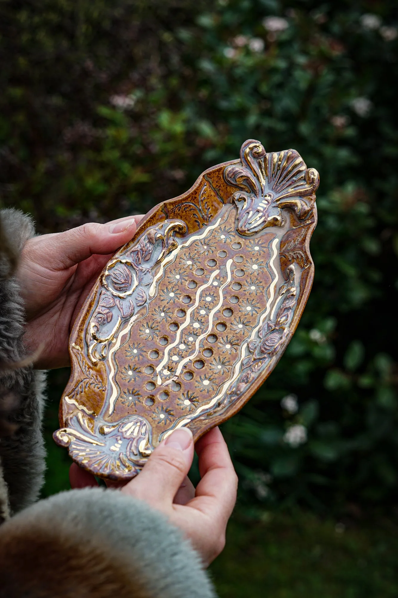 Shell Trinket Dish - Gold Lustre