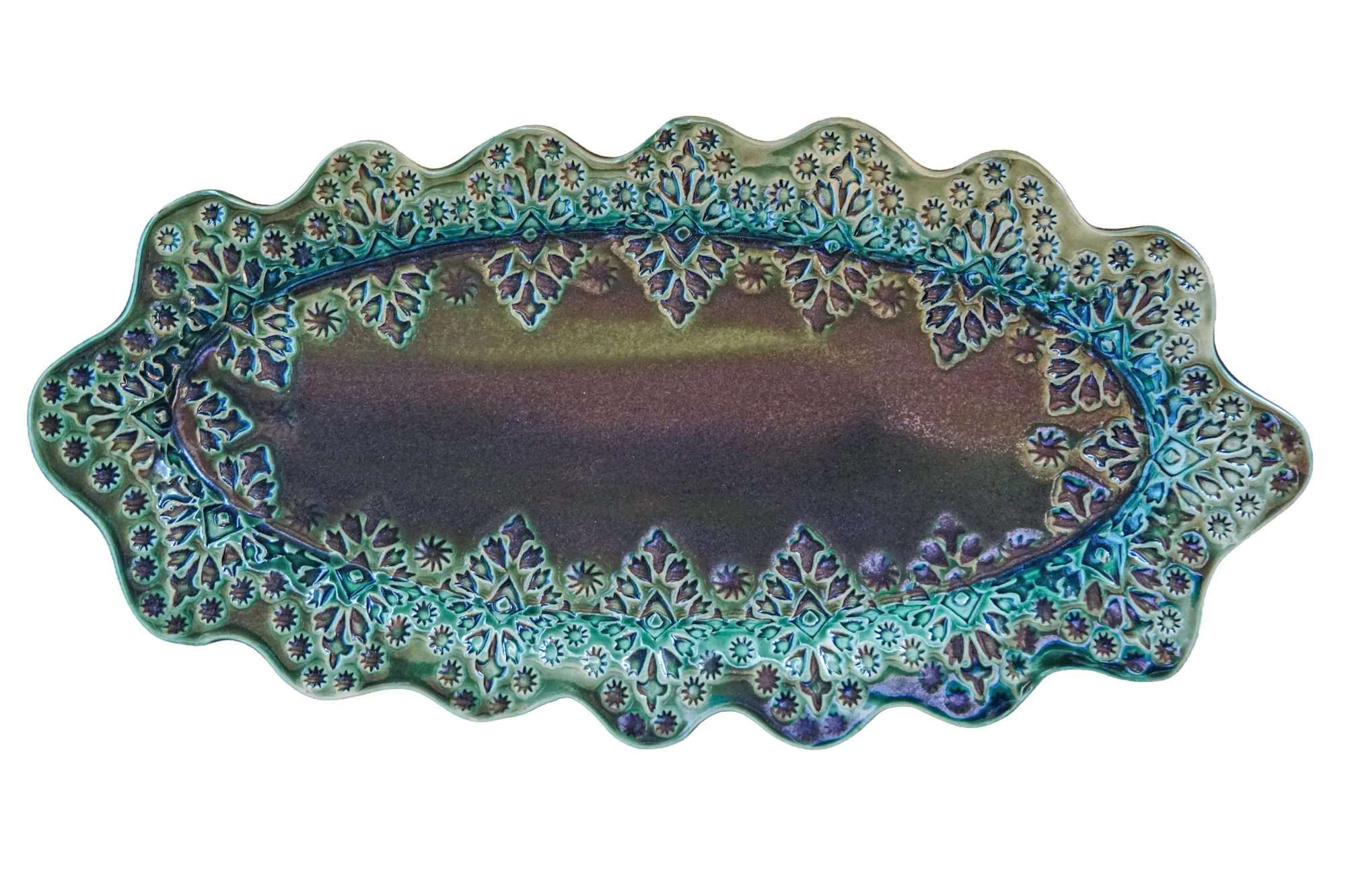 Celestial Platter - from £50. Place at the centre of the table so everyone can help themselves to turkey with all the trimmings. These pieces are handmade and unique, with similar platters available from 7th November.