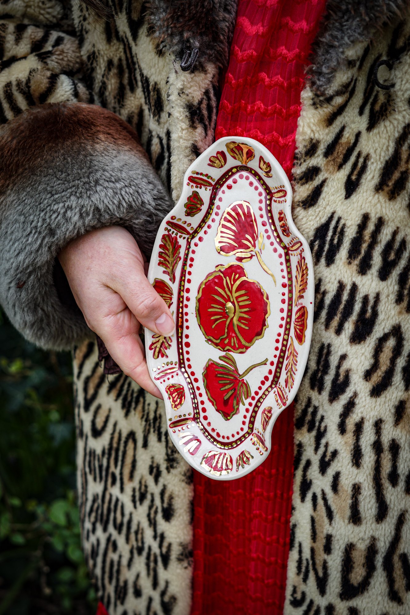 Poppy Trinket Dish - Gold Lustre
