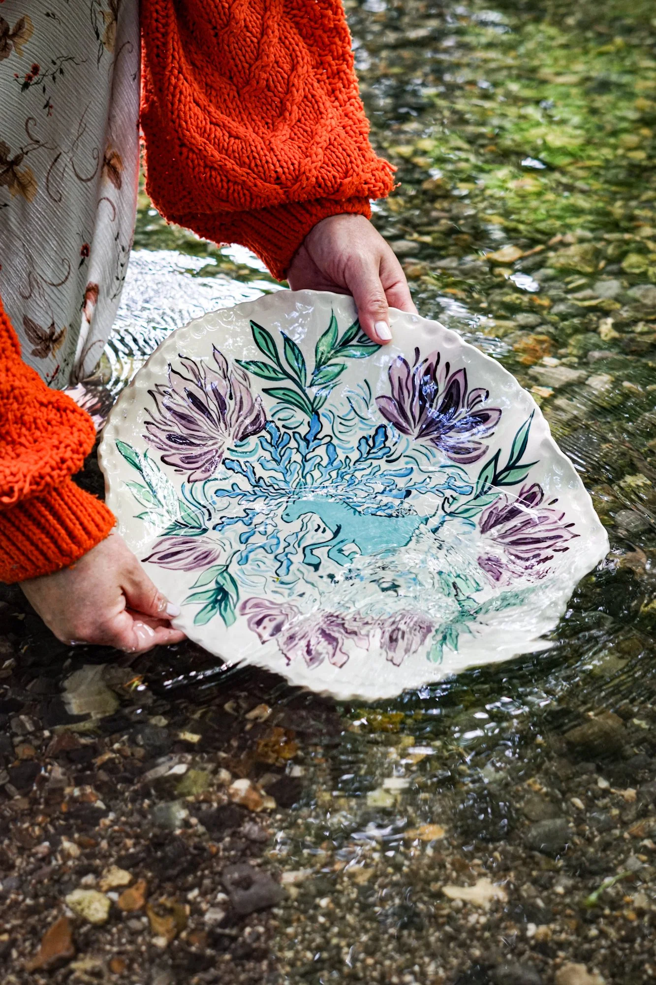 Large Wave Dish - Kelpie