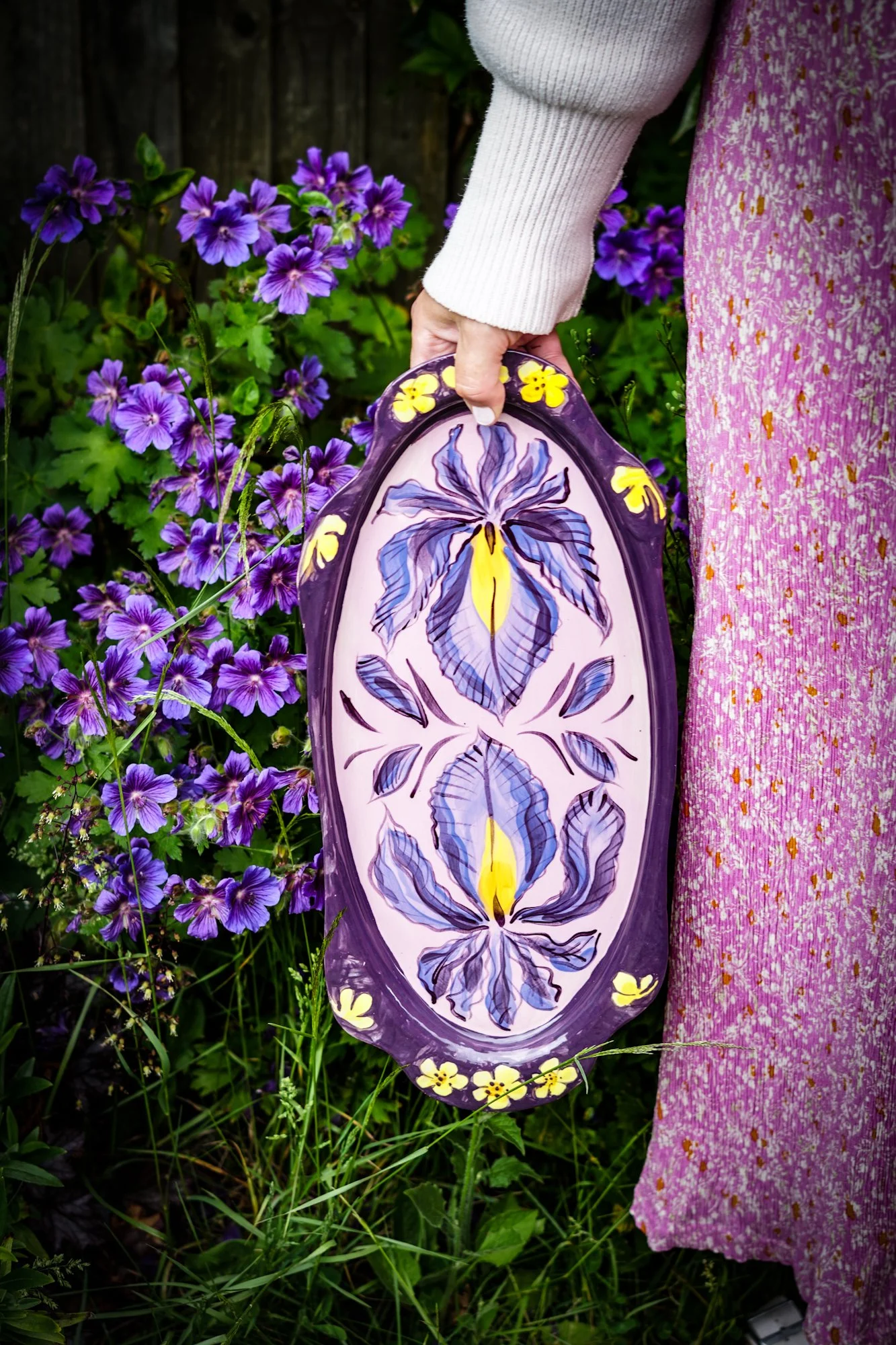 Large Iris Platter