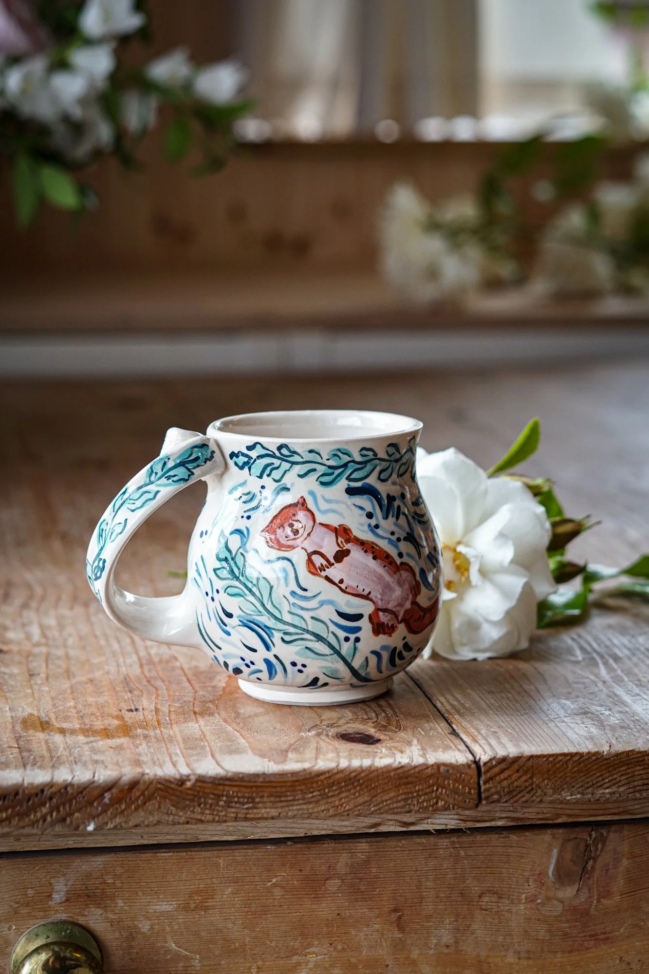 Painted Otter Mug
