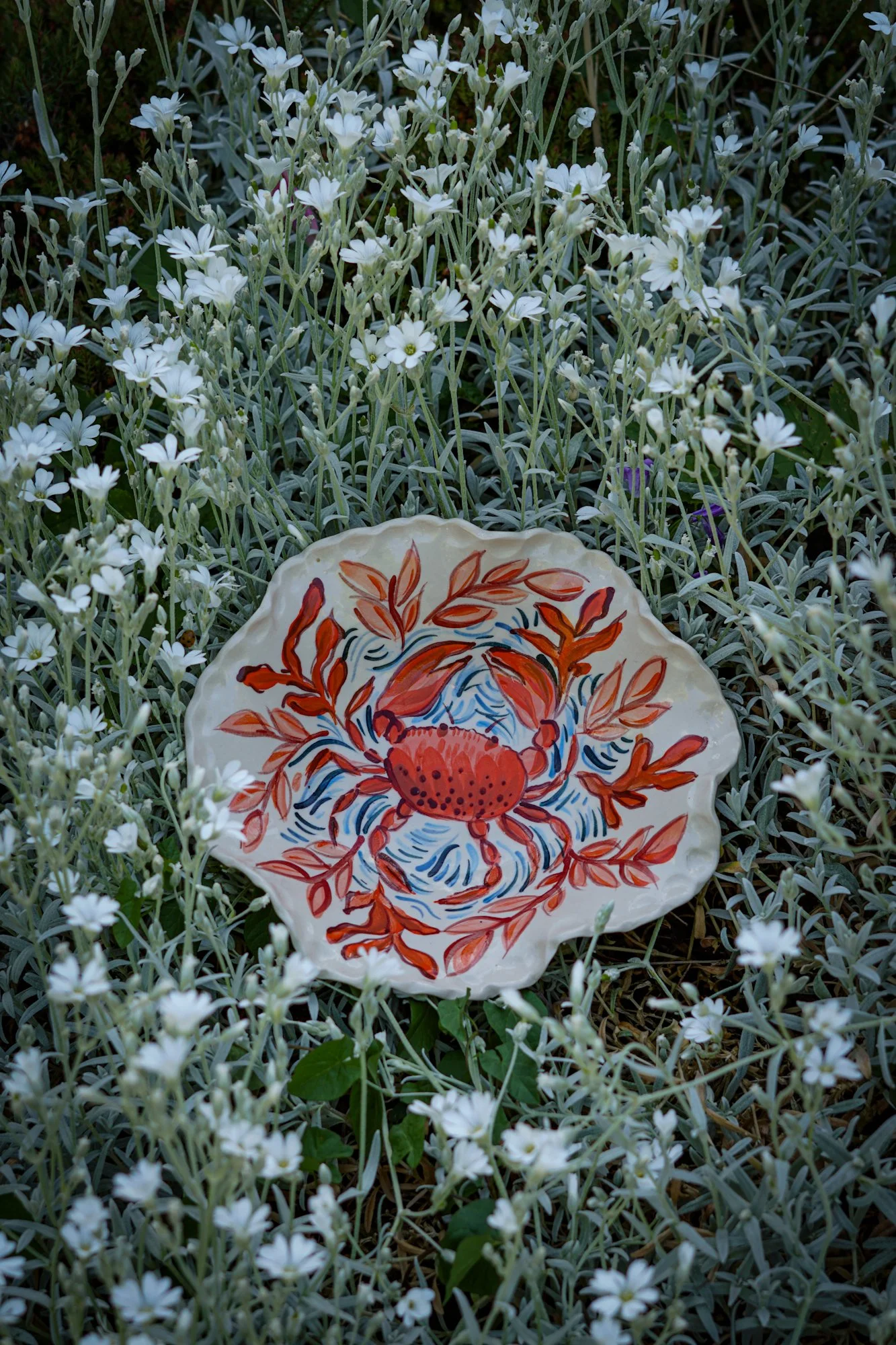 Small Wave Dish - Crab