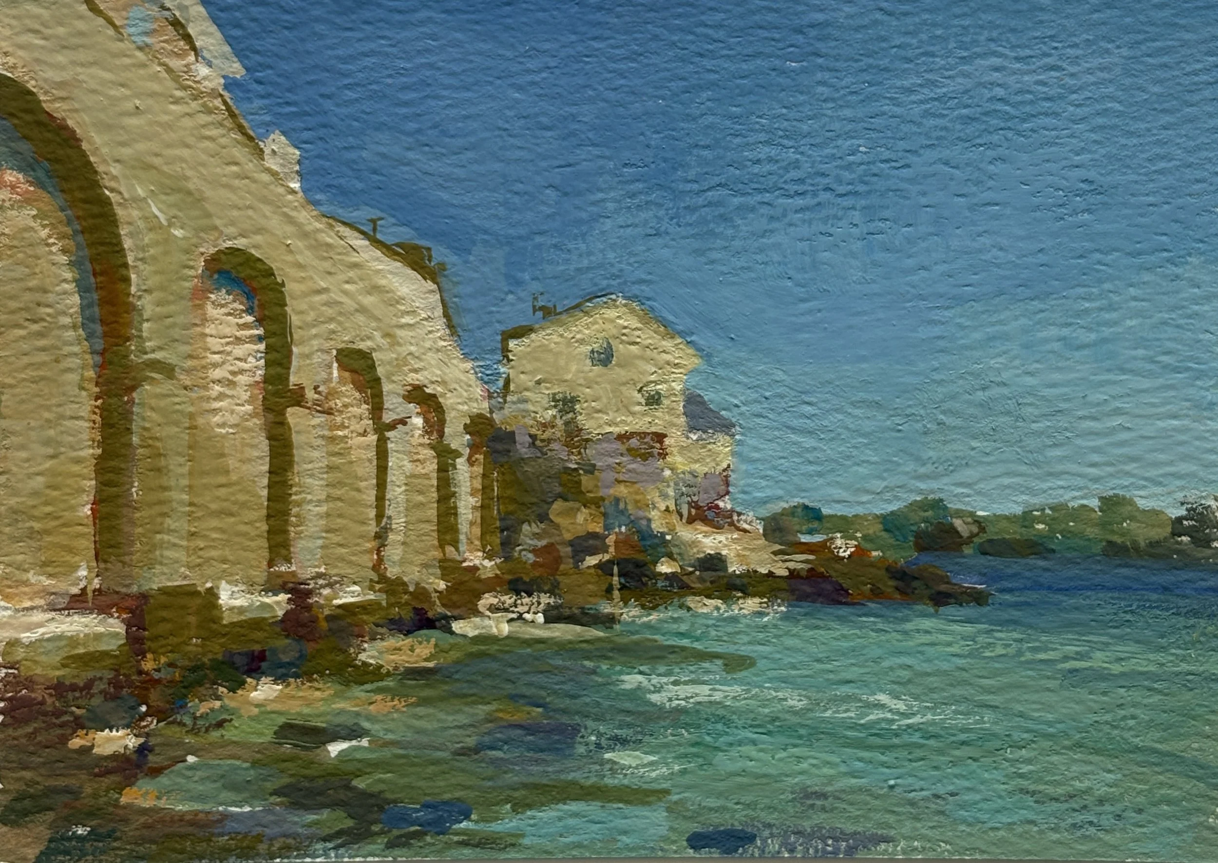 The Sea Wall at Rovinj, Croatia