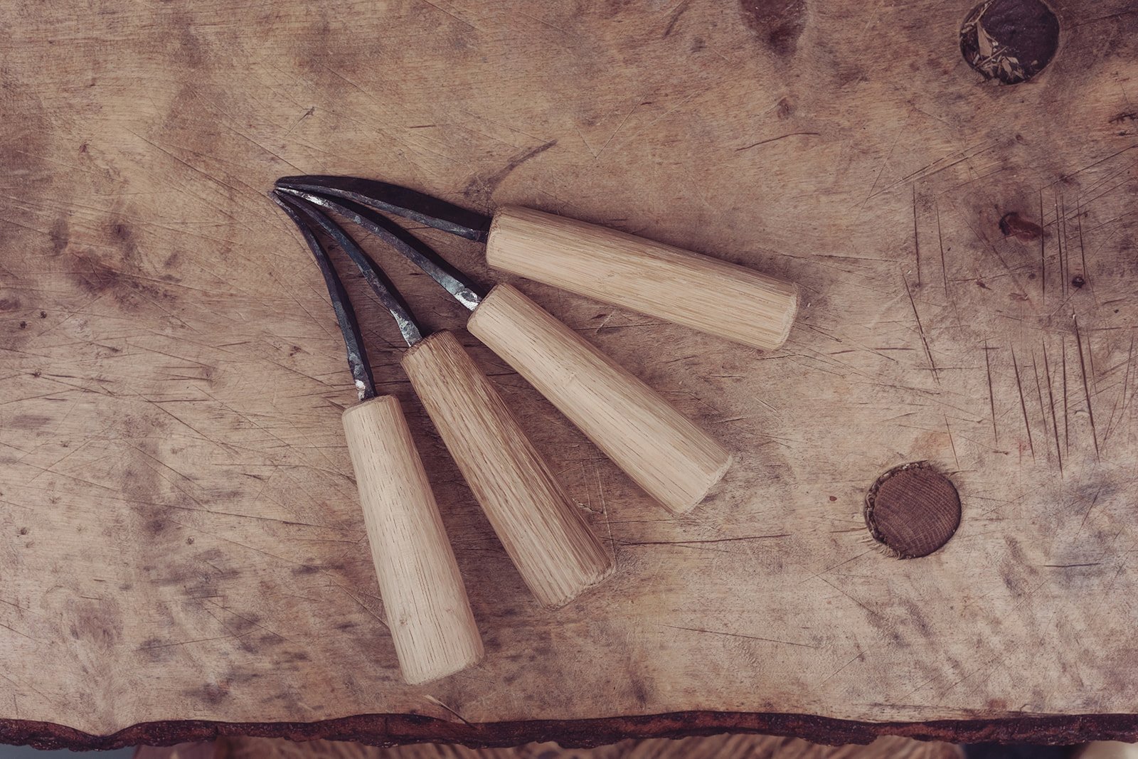 Lorna Singleton spelk basketry basketmakers tool for split wood baskets bodkin, blacksmith made, bespoke, oak and steel.jpg