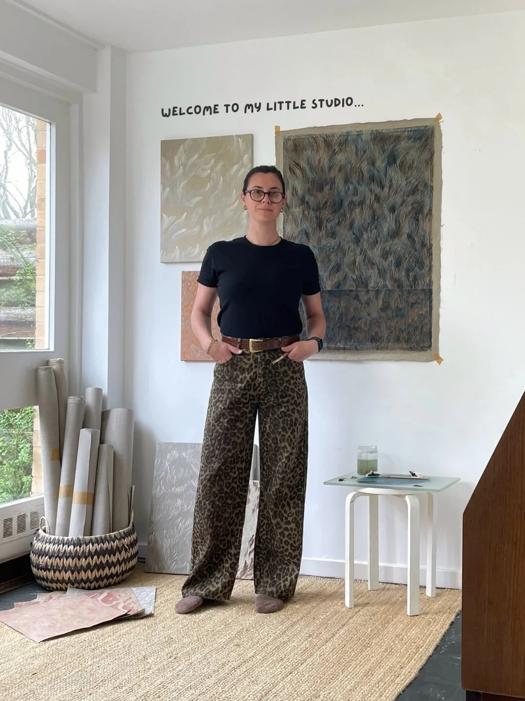 W E L C O M E 

I just wanted to pop on here to say hello and share my space with you. My studio is currently in my home in Hertfordshire and is the smallest studio I have had to date. Which is ironic, as my work is the biggest it has ever been. But,