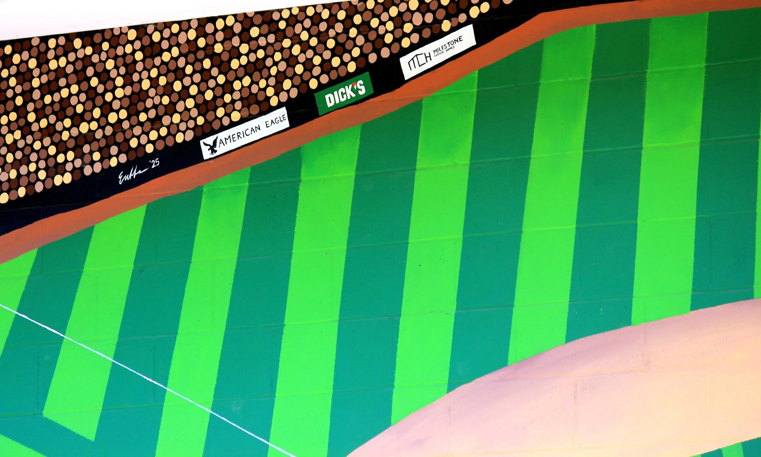 Field Mural (Detail), 8.5' x 24' | Located in McCandless, PA (2025)
