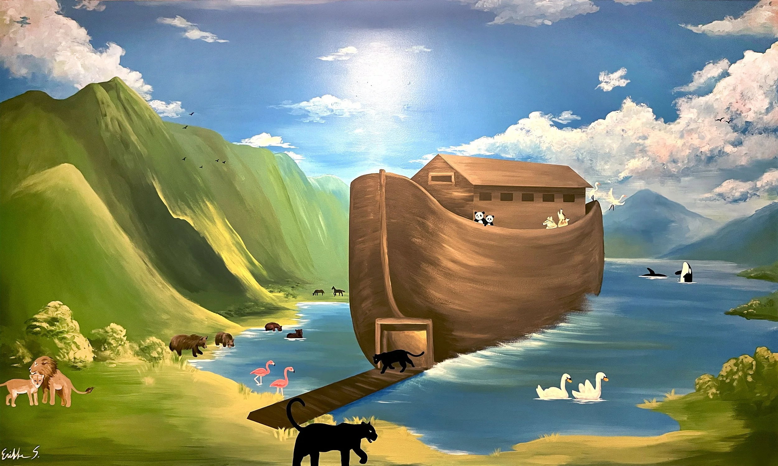 Noah's Ark Mural, Wall 3/3, 5'x10', Chippewa, PA (2026)
