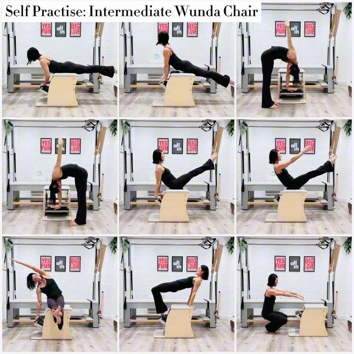🔹 Self practise on the Wunda Chair 💫 
.
🔹Working through some of the Intermediate Wunda Chair exercises in order to fully understand &amp; feel the work in my own body before heading back to the studio at @kinetic_pilates north this week to practi