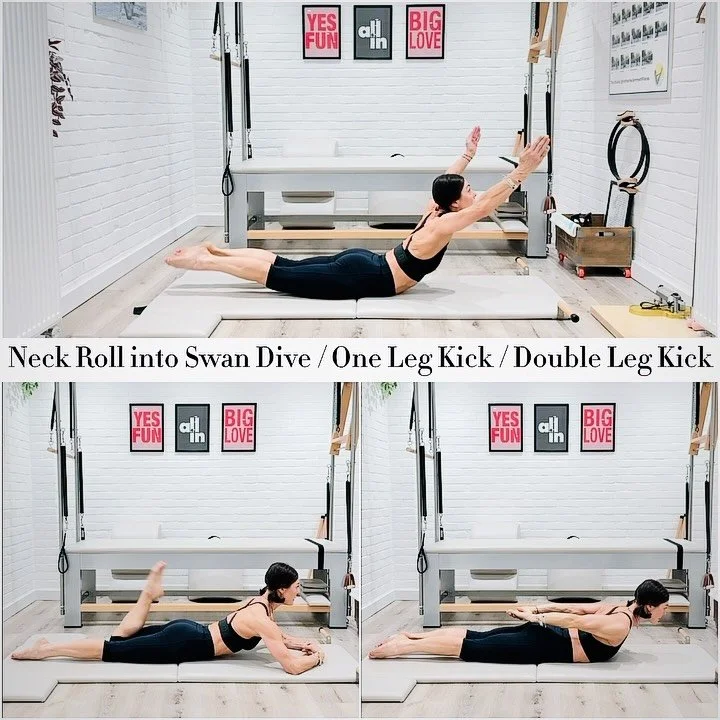 🔹 Back to the mat that I love with all the information I have gained from my journey within this incredible classical System that I have learned so far, &amp; sharing this beautiful extension trio of: 
.
➡️ Neck Roll into Swan Dive 
.
➡️ One Leg Kic