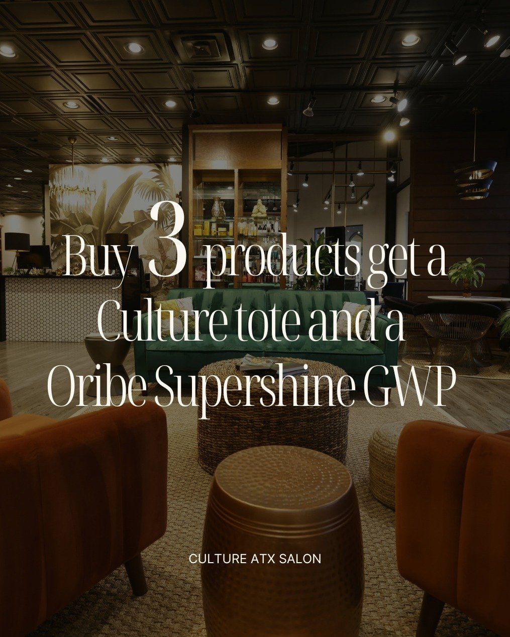 Good hair? Always. Free gifts? Even better. 💅✨

Buy 3 Oribe products and take home a Culture tote and Supershine gift because being a #Culturegirl comes with perks.
