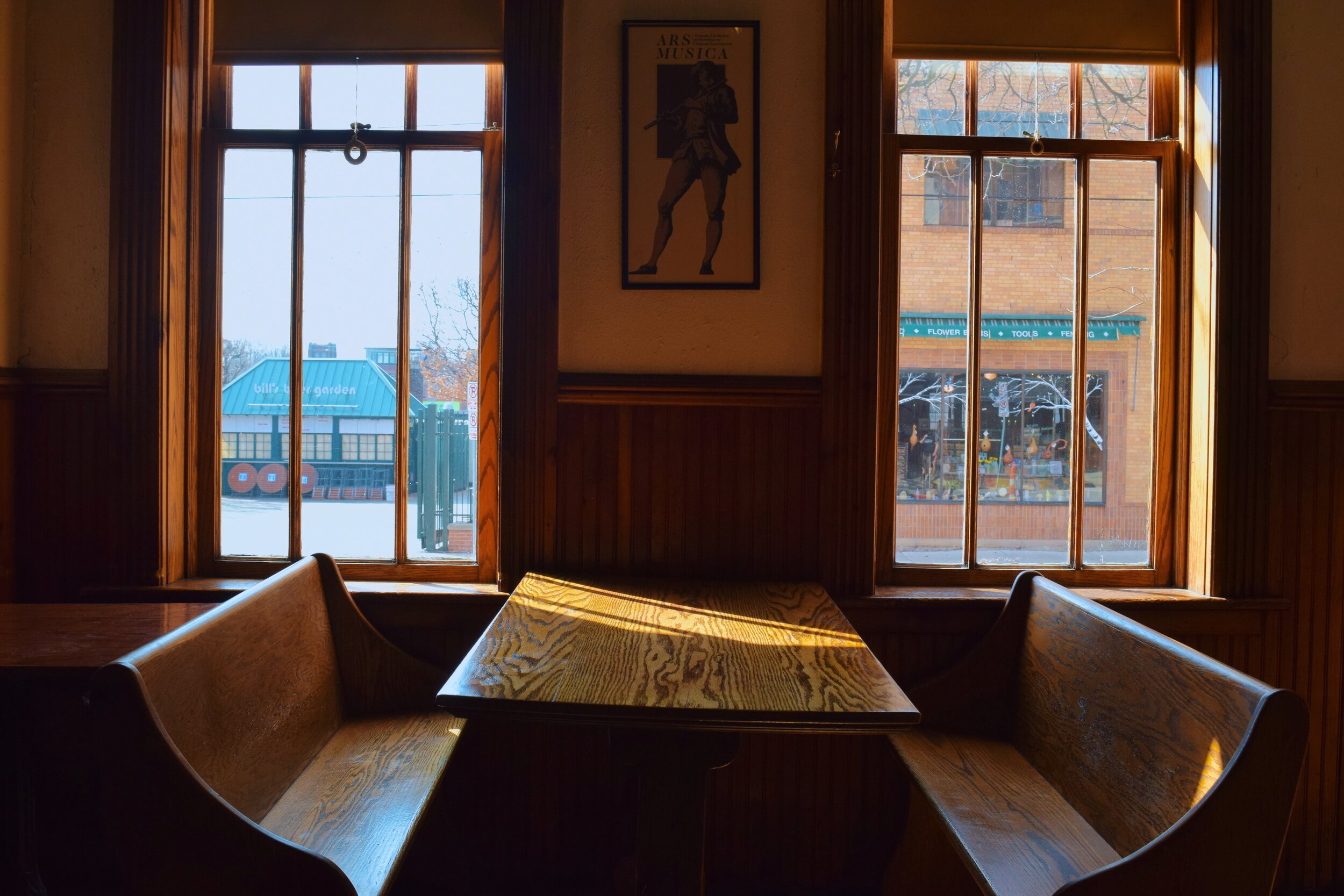 Picture of both in restaurant